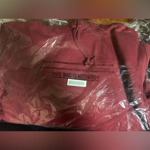 Supreme Spiral patch hoodie, size Medium. Cardinal color. UNOPENED